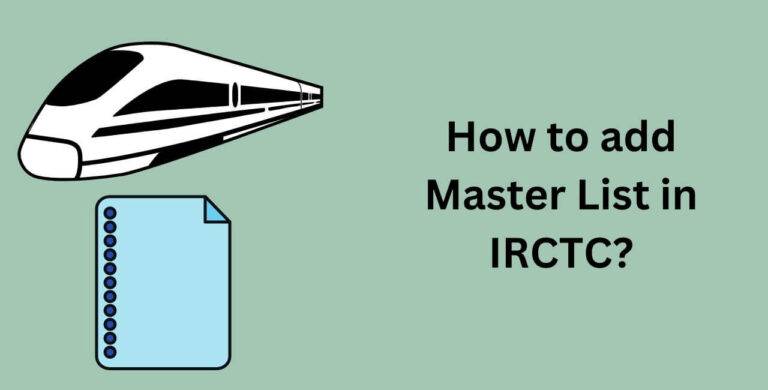 How to add Master List in IRCTC?