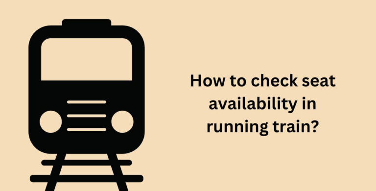 How to check seat availability in running train?